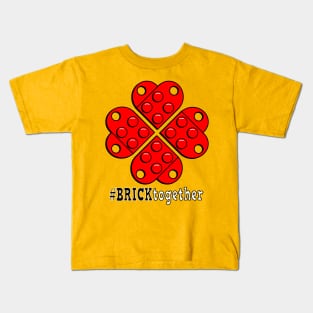 Brick Together Flower Power - Red Kids T-Shirt